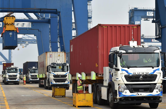 Container trailer transportation